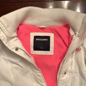 Abercrombie white ski coat